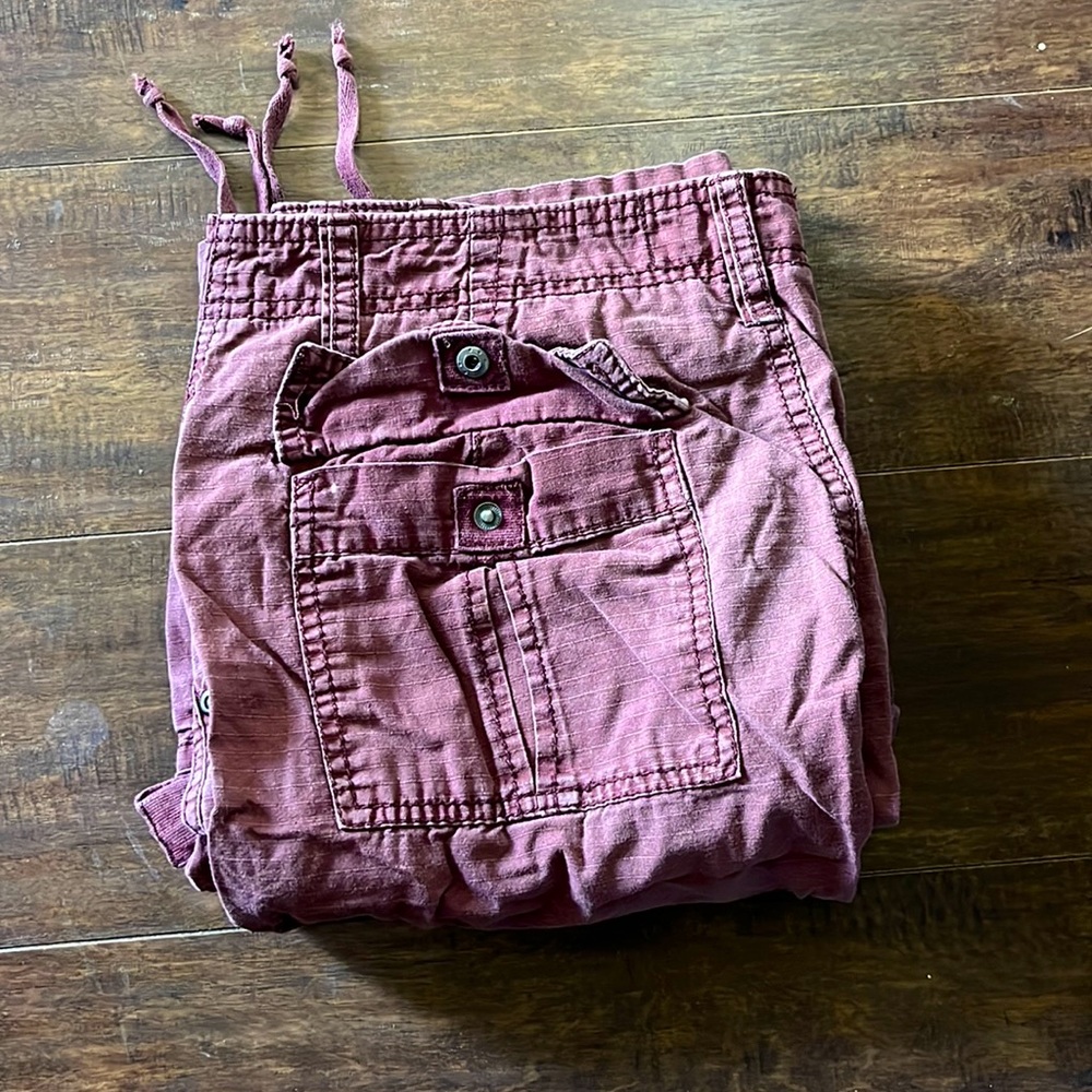 Red cargo shorts size 30